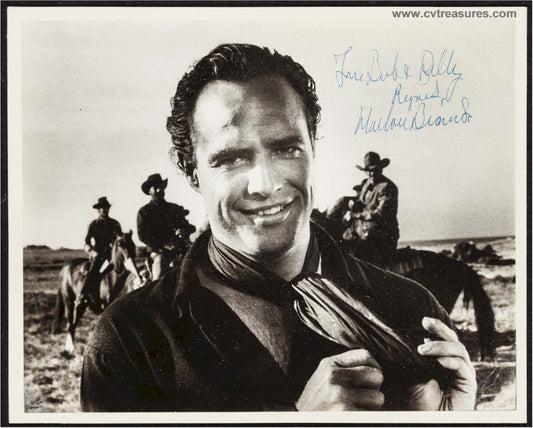 Marlon Brando Original Vintage Authentic Signed Autographed Photo Celebrity Movie Signatures