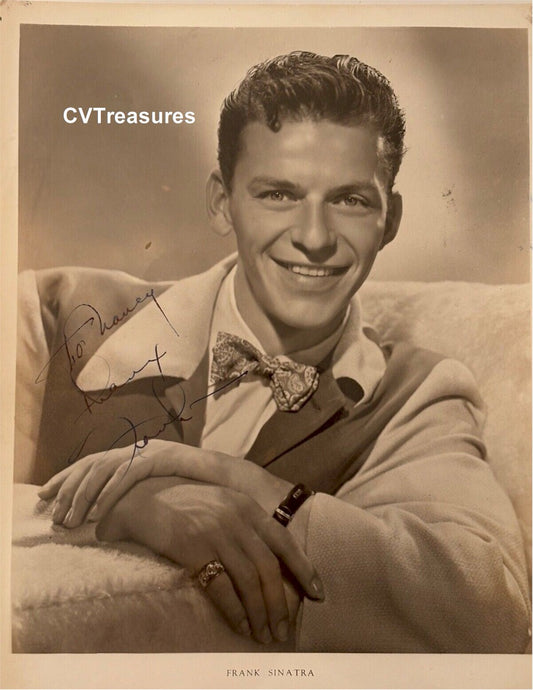 Frank Sinatra RARE Authentic Autographed Signature Signed Vintage Photo